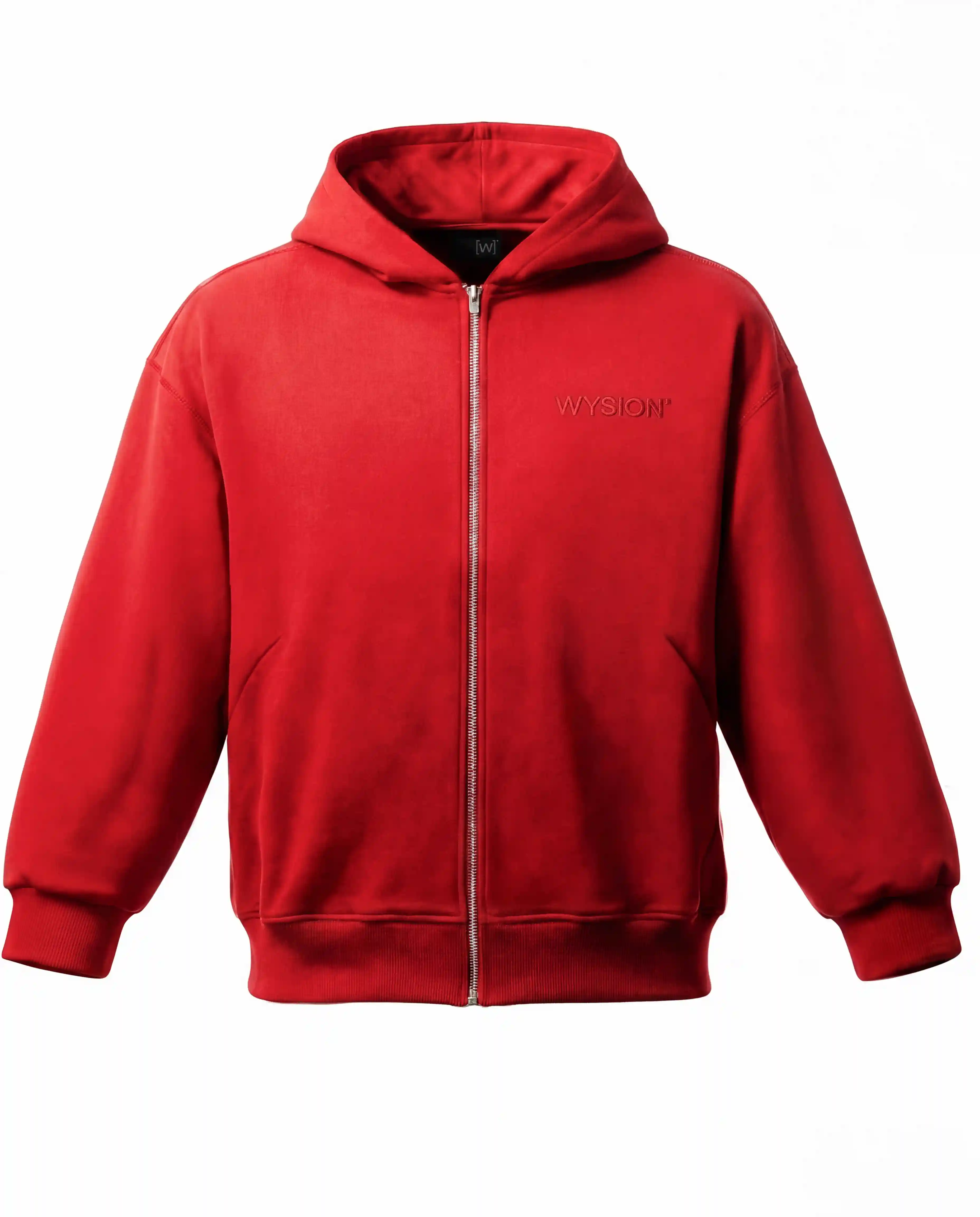 ZIP HOODIE CARMINE RED — WYSION